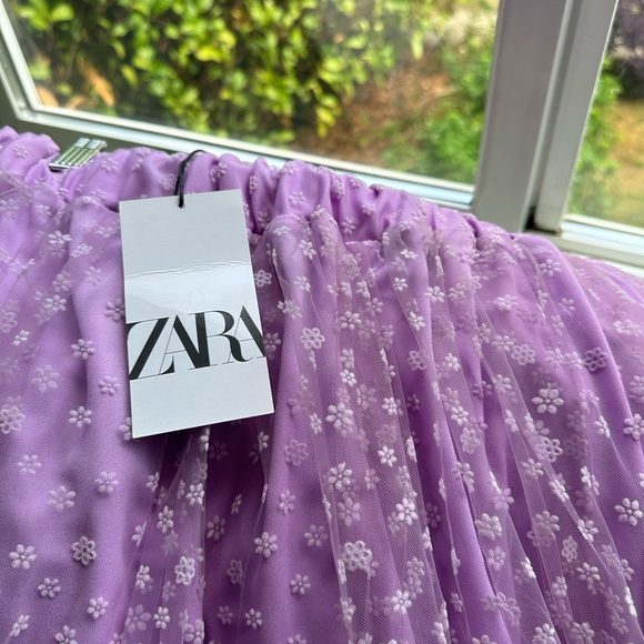 Zara tulle skirt in light lilac colour size L - Picture 7 of 7